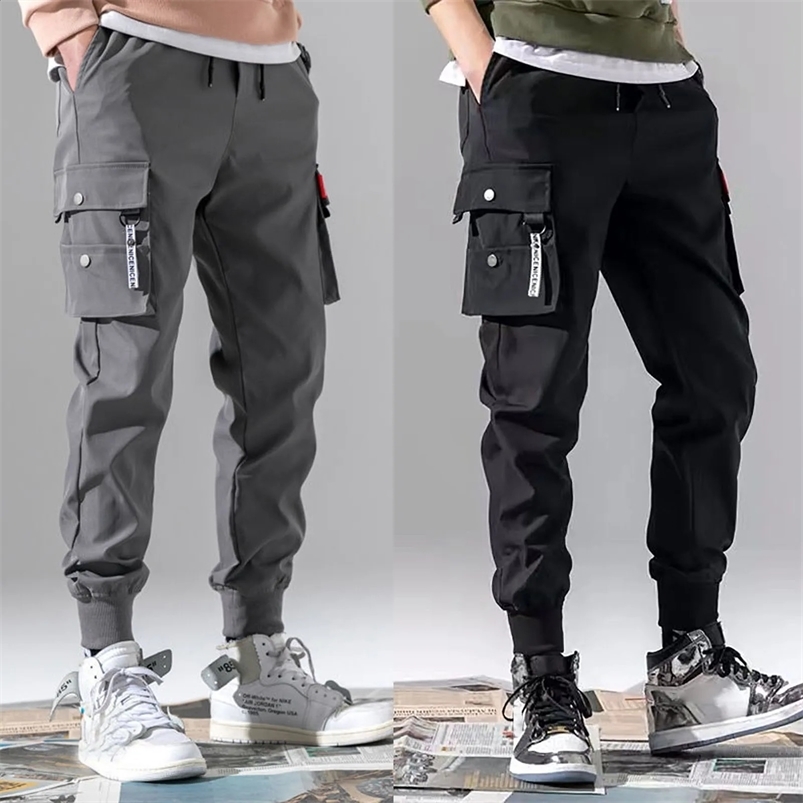 Fashionable Mens Joggers Sports Pants Multiple Pockets Casual Cotton Cargo Pants Gym Sweatpants Trousers Mens Long Pants 240820