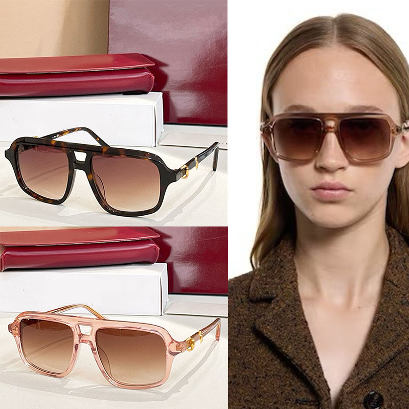 Retro Rectangular Sunglasses 2052S Womens Mens Designer Pilot Eyewear Mirror Leg Lock Buckle Inlay Outdoor Driving Vacation UV Protection
