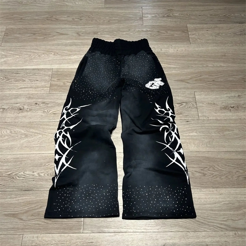 Y2K Gothic Hip Hop Pantalon décontracté Jogger Harajuku Loose Elastic Cotton Coton Stronge Men de gym