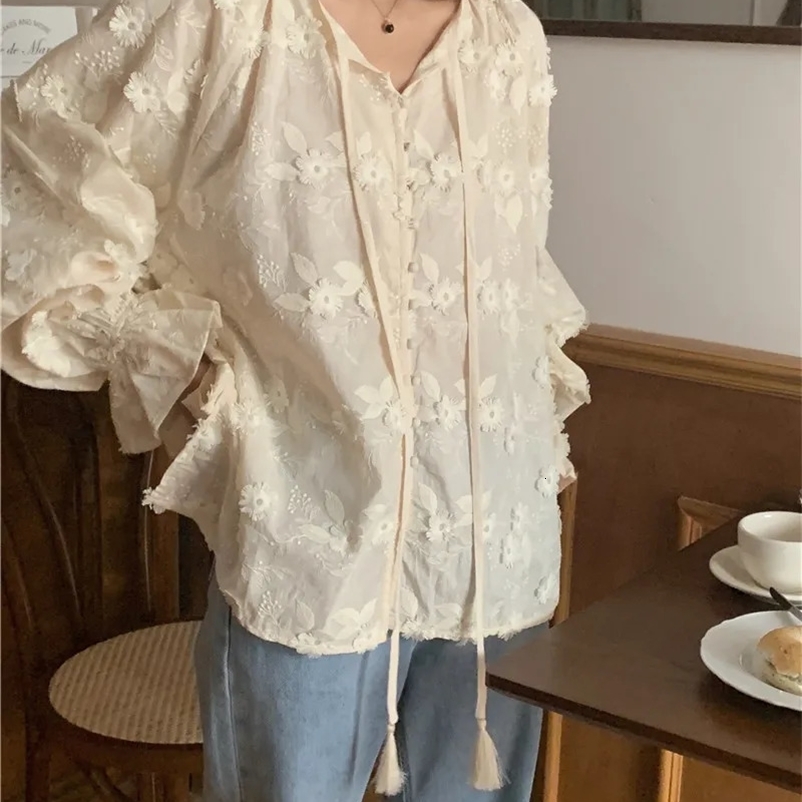 Summer womens shirt spring womens shirt womens shirt Maxi Blusas chiffon casual elegant retro long sleeved oversized loose white 240820bj