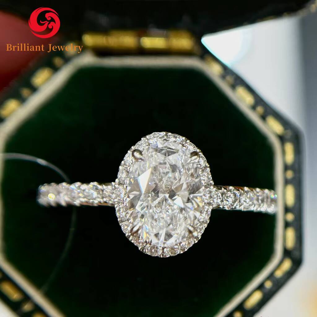 Hot Selling IGI GIA Certified Lab Grown Oval Cut Diamond HPHT CVD 3 Carats 18K 14K Real Gold Engagement Wedding Ring for Women