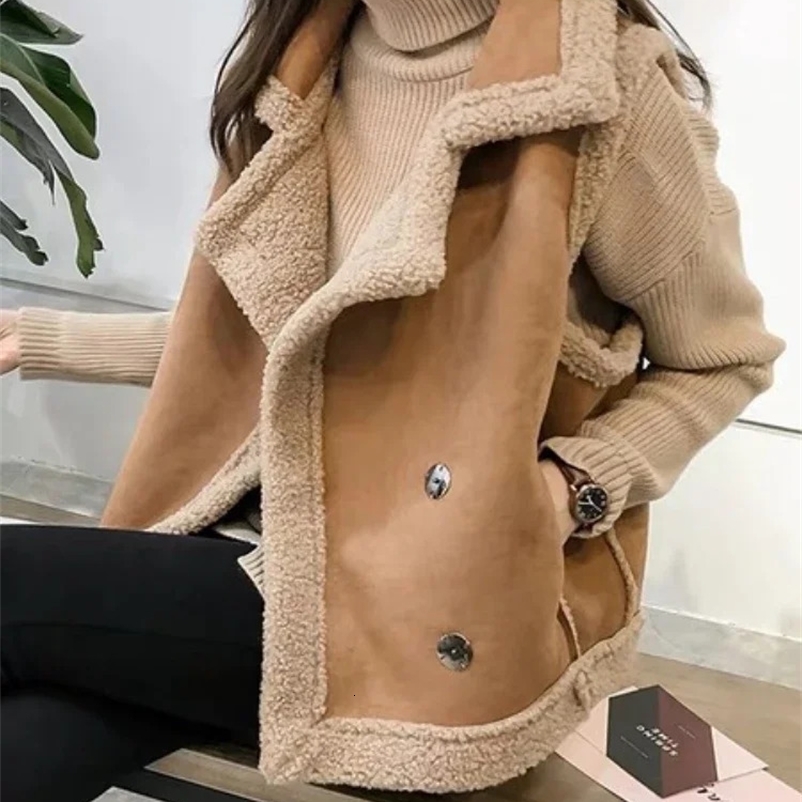 Women 2024 Autumn Winter Waistcoat Loose Outerwear Top Sleeveless Solid Color Jacket Female Leather Vest Coat 241216bj