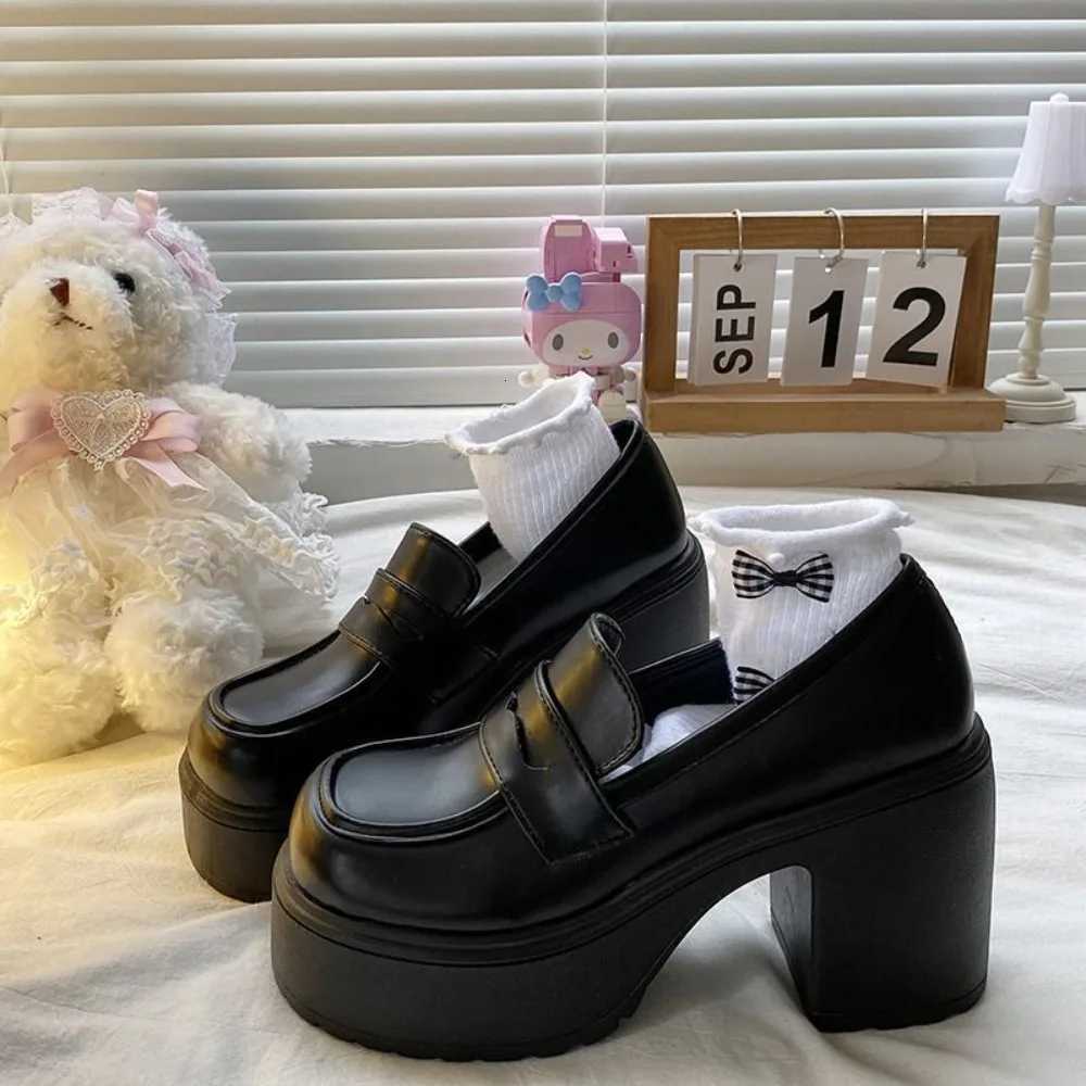 autumn Platform Mary Jane Shoes Ladies Hot Sale High Heels Loafers Women Shoes Retro Chunky Heels Pumps Woman Uniform College Z250923