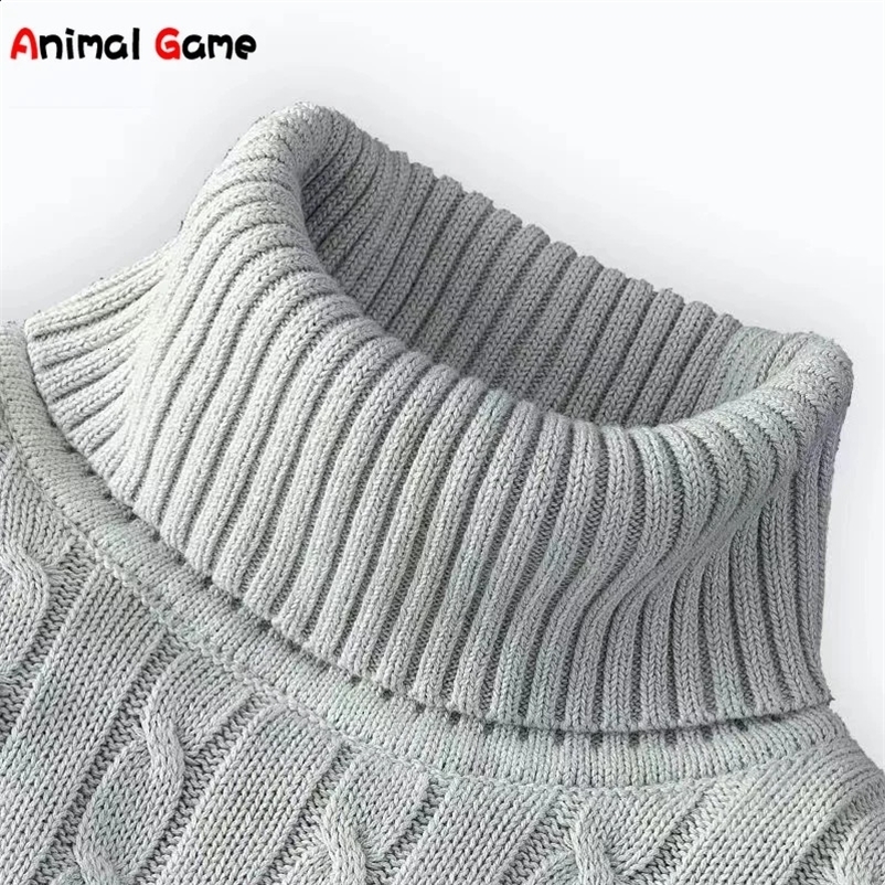 Autum Black Turtleneck Sweaters Mens Warm Sweater Pullover Women Pullovers Neck Man Turtlenecks Winter Cashmere Outdoor 240729