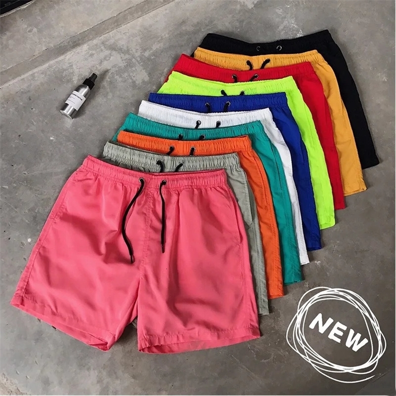 Ice Silk mens beach shorts Light breathable Summer sports shorts Candy color Surf Swimming loose sports shorts large size250324bj