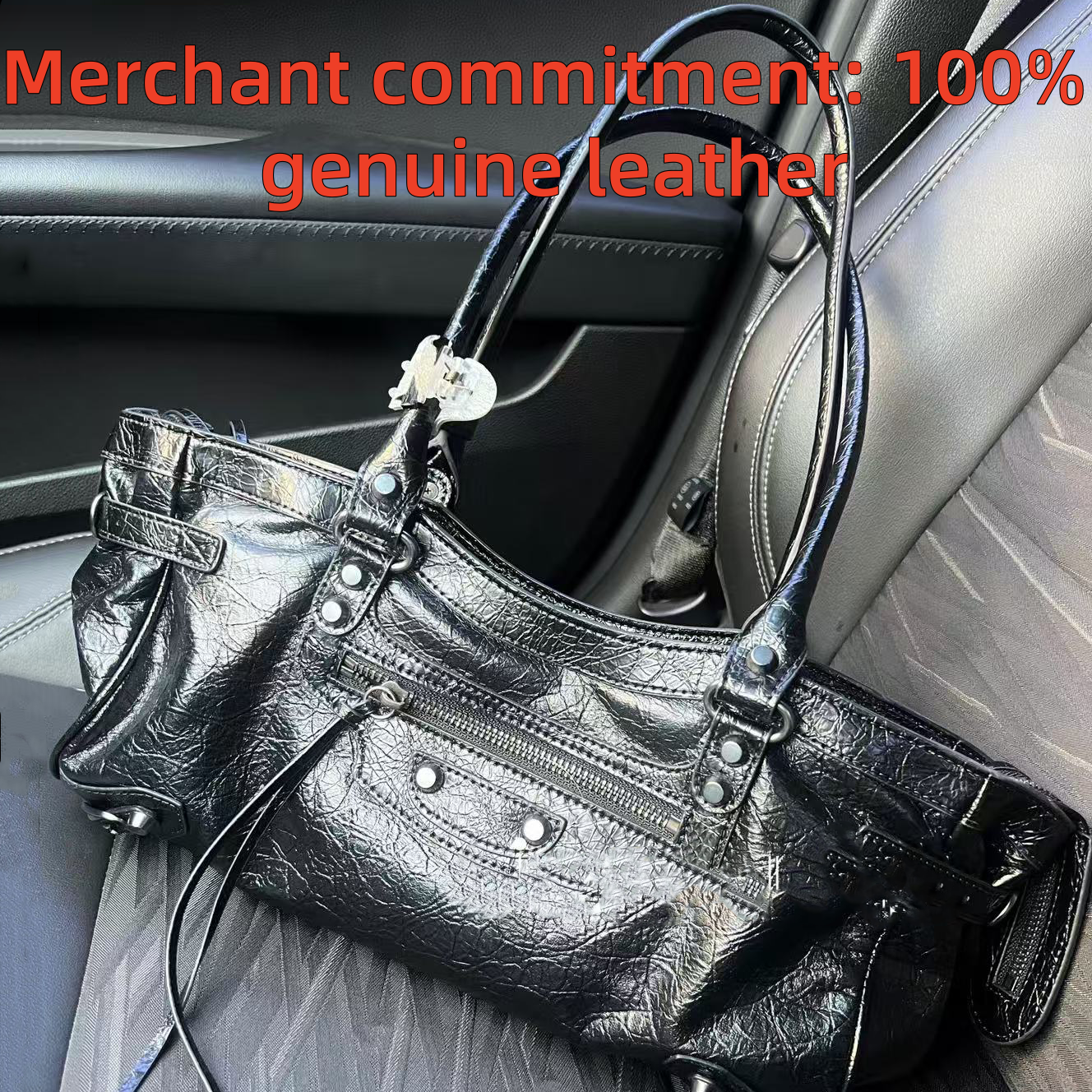 Top quality LE CITY Horizontal Motorcycle bag 10A Designer bags Luxury handbags genuine leather tote bag