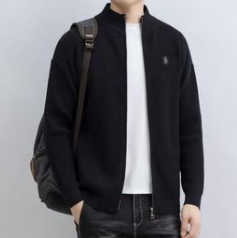 Mens Designer Sweaters for Luxury small horse embroidery Sweater Round Neck Long Sleeve Sweater coat Casual Sweatshirt men Jacket-image-802193012