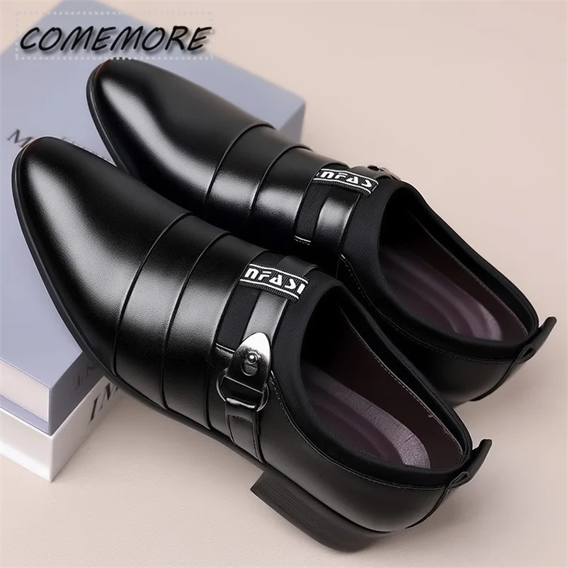 Mens Dress Slide on Formal Set Wedding Shoes Mens Office Work Slide on Loafers Elegant Mens Fashion Comfortable Non slip 2024 240611bj