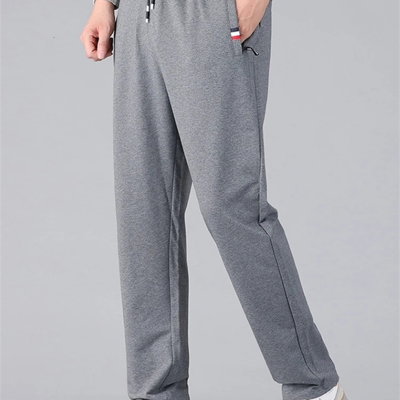 Pantaloni della tuta in cotone dritti di primavera per abbigliamento sportivo pantaloni da pista lunga casual pantaloni sciolti maschio pantaloni pi