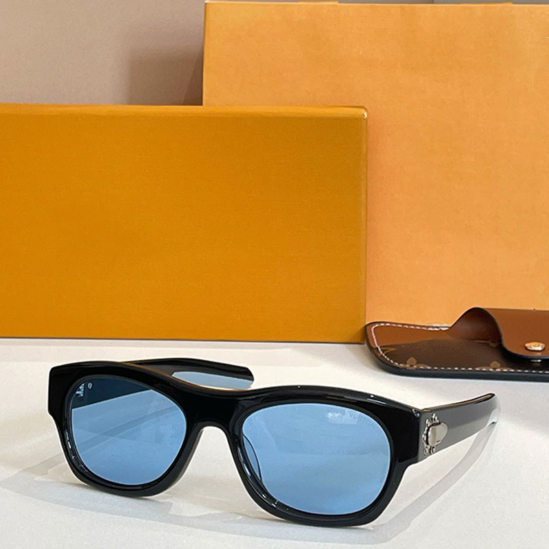 26ss Men New Frog Round Square Sunglasses Designer Round Square Acetate Frame Unique Logo Modern Fashion Outdoor Leisure Sunglasses Z3024U with Box