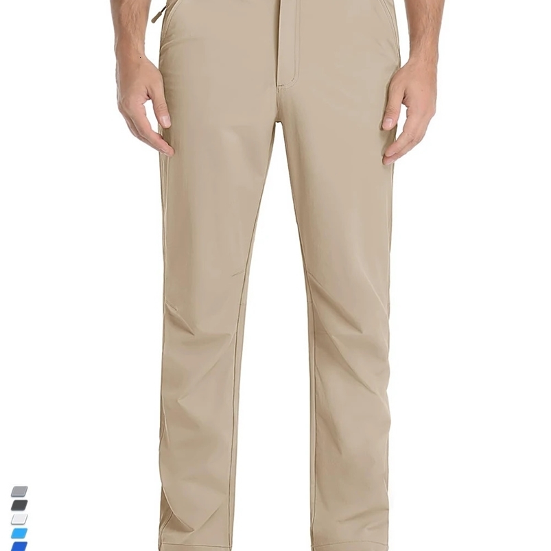 TACVASEN Summer Quick Dry Hiking Pants Mens Lightweight Golf Pants Ripstops Nylon Work Cargo Trousers Sports Pants Zipper Pocket 240820
