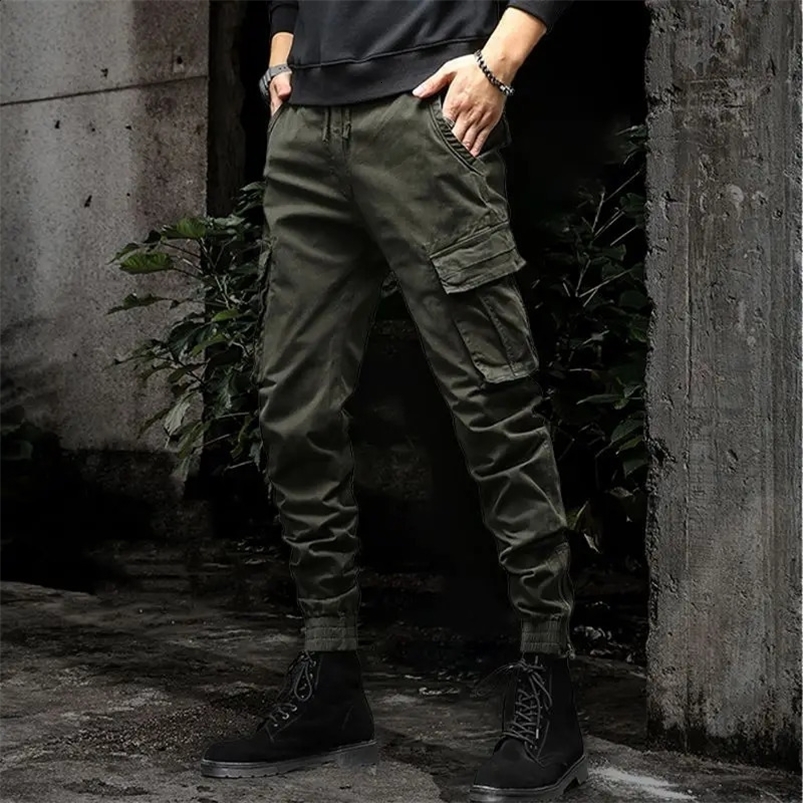 Mens Hiking Cargo Pants 4XL Multi-Pocket Cotton Casual Pants Men Hip Hop Green Cargo Pants Male Outdoor Hiking Tactical Slim 240816