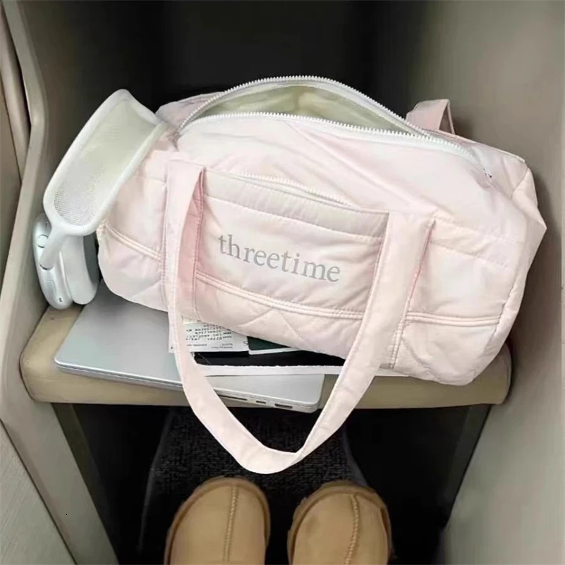 Womens Ins Large Capacity Tote Bag Female Outdoor Travel Storage Pouch Sport Gym Storage Shoulder Bag Korean Bag 250324