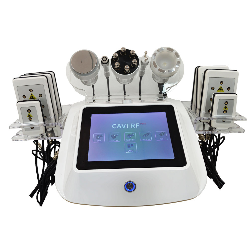 6 in 1 Ultrasonic Cavitation Vacuum RF Bio EMS Lipo Laser Fat Removal Body Slimming Machine