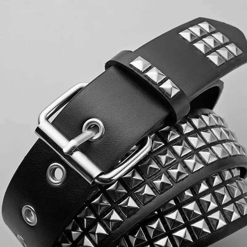 Trend Rivet Belt Heavy Metal Belt Men Women Punk Nightclub Rock Style Belt Jeans Belt Y2K Belt Fashion Decoration Womens Belts W250923