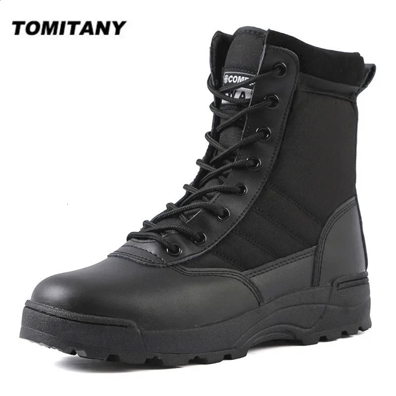 Tactical Boots Men Boots Special Force Desert Combat Boots Outdoor Hiking Boots Ankle Shoes Men Work Safty Shoes 250516bj