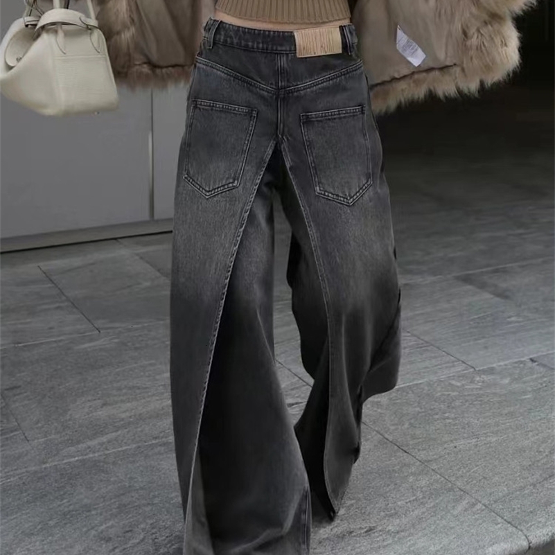 Trashy Y2K Style Rock Hip Hop Hop Gambia largo jeans pantaloni da donna degli anni '90 vestiti vintage dritti pantaloni in denim ropa mujer 240821