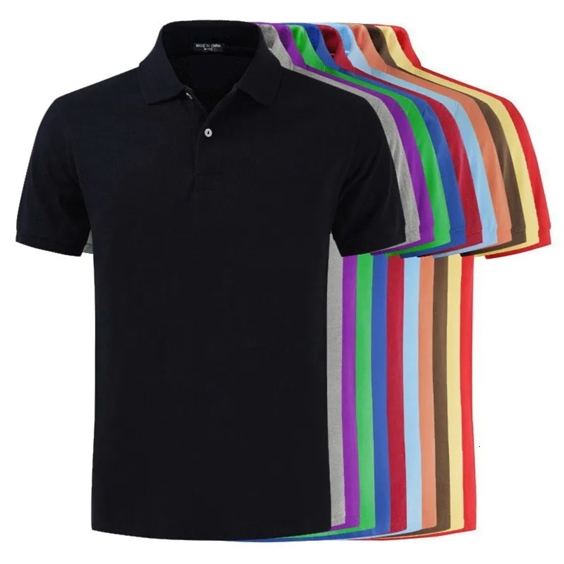 High-quality Fashion Fit Short Sleeve Polo shirt Casual Lapel Mens 100%Cotton T-Shirt Golf Polos Shirt Plus Size XS-5XL 250214