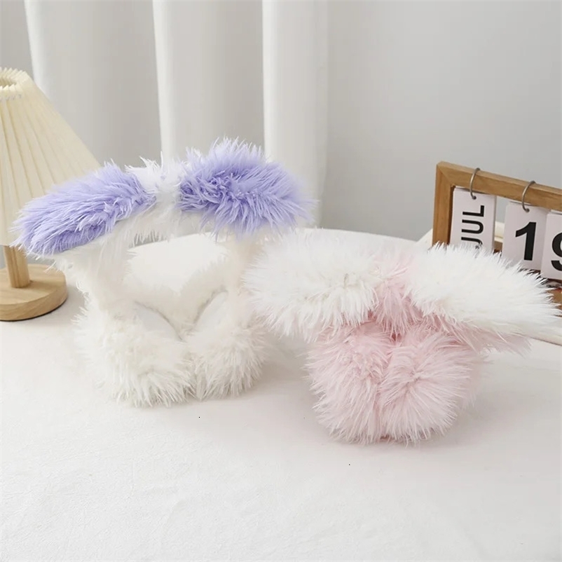 Winter ear cover for women Earmuffs rabbit ears ear-muffs cute ear warmers anti-cold ear bags 231222bj