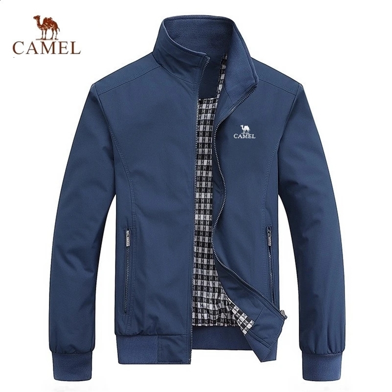 Embroidered CAMEL Spring and Autumn Casual Solid Color Fashion Slim Fit Bomb Jacket Baseball Jacket Mens Jacket M-6XL 240829