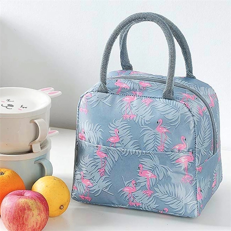 Sac à lunch portable Sac à lunch thermique étanche à isolation thermique Bento Sac à lunch flamanto fourre-tout