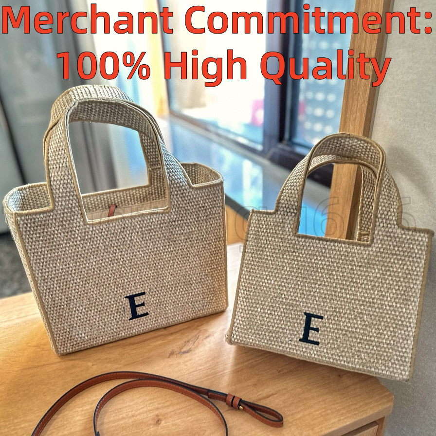 10A Designer bags Luxury handbags Raffias Font Tote bag Womens mens summer straw weave bag fashion Shoulder Basket bag high quality Linen woven beac