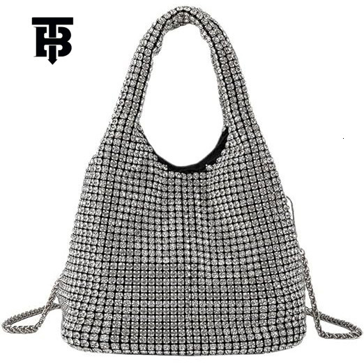 TB BHULAMTE Free Shipping Brand New Designer Bag Fashionable All Diamond Women's Bag Fashionable Inlaid Diamond Bucket Bag Rhinestone Chain Han