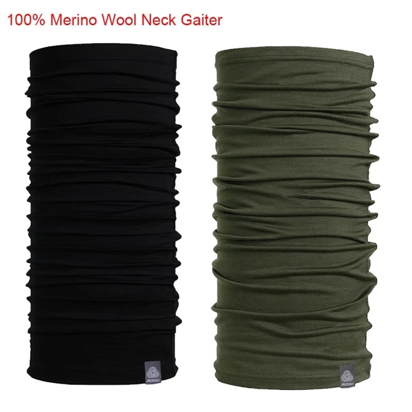 Unisex Merino Wool Scarf Neck Warmer Winter Ski Tube Scarf Snowboard Half Mask Cycling Face Cover Neck Gaiter Hiking Scarves 240715
