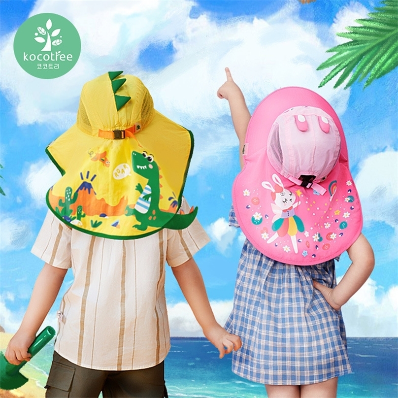 Caps Hats Wide Brim Bucket Kocotree Children Sun Hat Kids Cap Summer Beach Girls Travel Outdoor Fashion Cute Dinosaur Boy Casual 230412