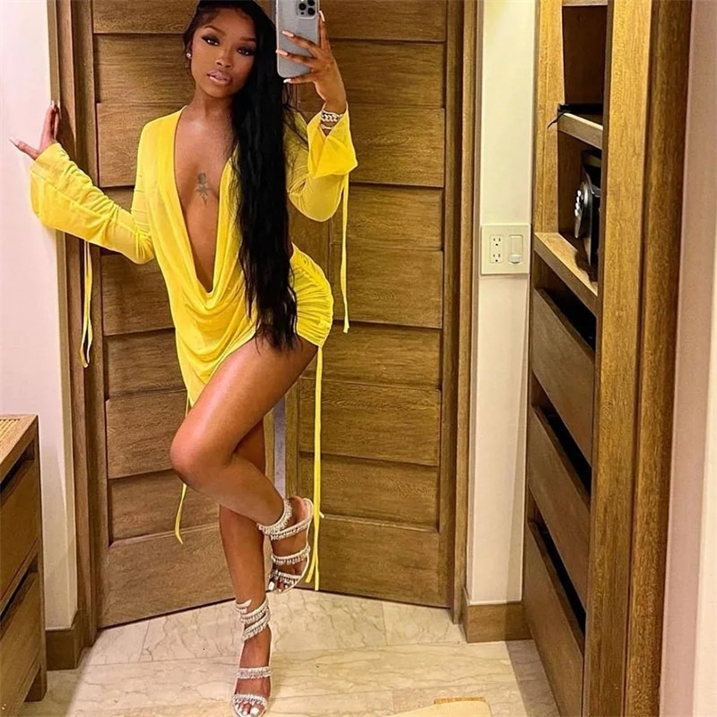 Sexy Mesh See Through Two Piece Set Women Skirts Party Club Summer Outfits Beach Wear Long Sleeve Top and Mini Skirt Dress Sets 250113