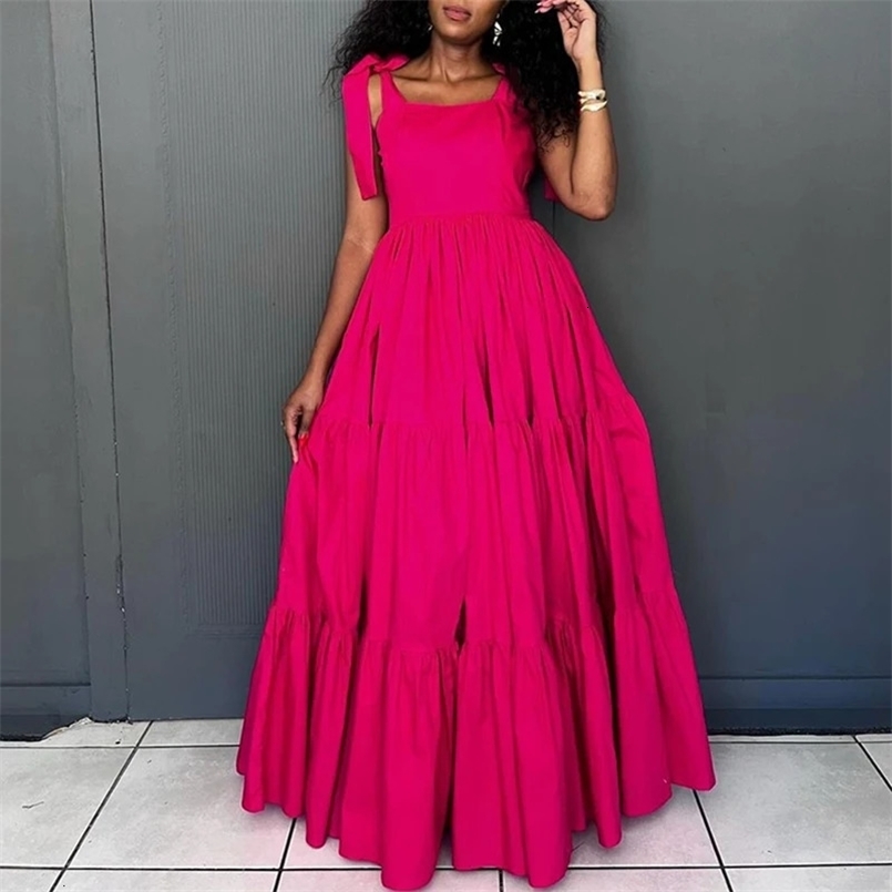 Casual Women High Waist Long Dress Elegant Polka Dot Summer Beach Dress Simple Loose O-Neck Short Sleeve Vacation A-line Dress 250326