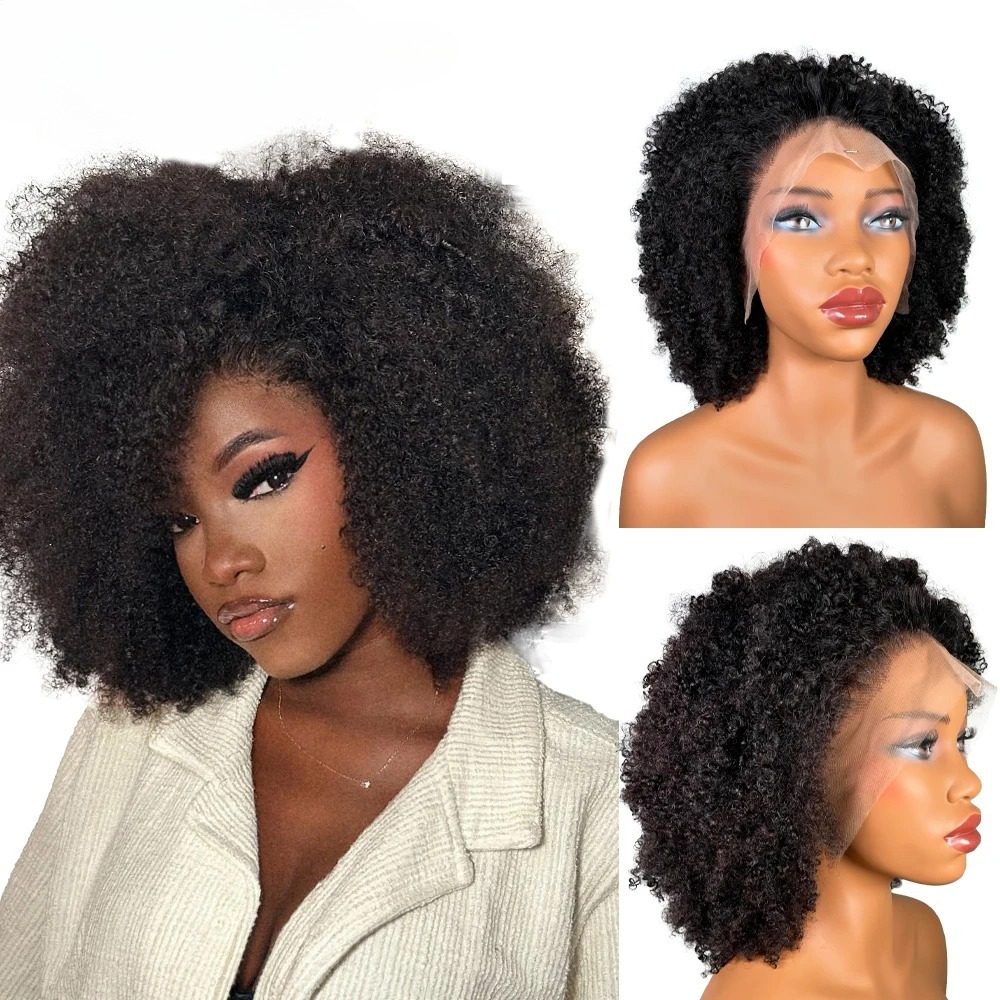 13x6 en dentelle de cheveux avant perruques pour les femmes Afro Curly coquette avec des cheveux de bébé