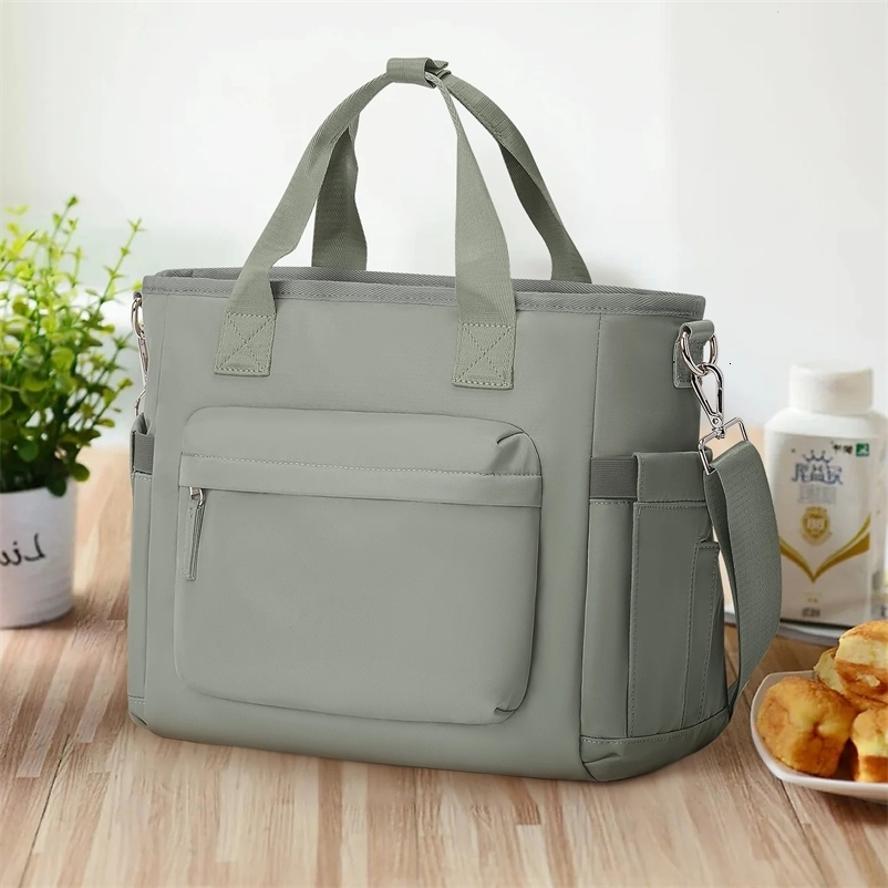 Insulated waterproof durable lightweight womens lunch box lunch bag shoulder strap camping picnic bag work lunch bag 241008bj