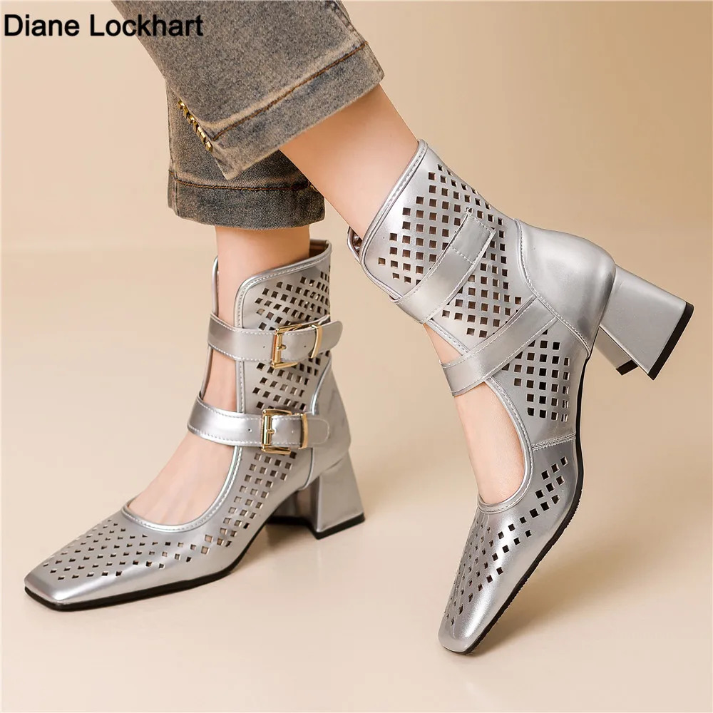 Été sexy or argent gladiateur sandales plate-forme de sandales d'été boucle épais talons épais bottines sandales romaines pour femme 250809
