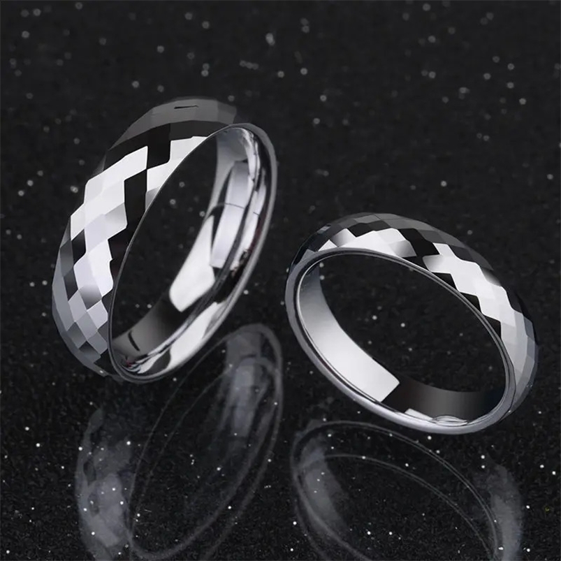 Tungsten Wedding Rings 4mm6mm Width Dome Band Comfort Fit High Polished Alliance for Wedding Customized 241014