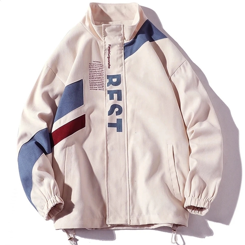 Printed Jacket Men Y2k Windbreaker Harajuku Japanese Bomber Jacket Streetwear Loose College Fashion Jackets Korean Thin Coat 240829