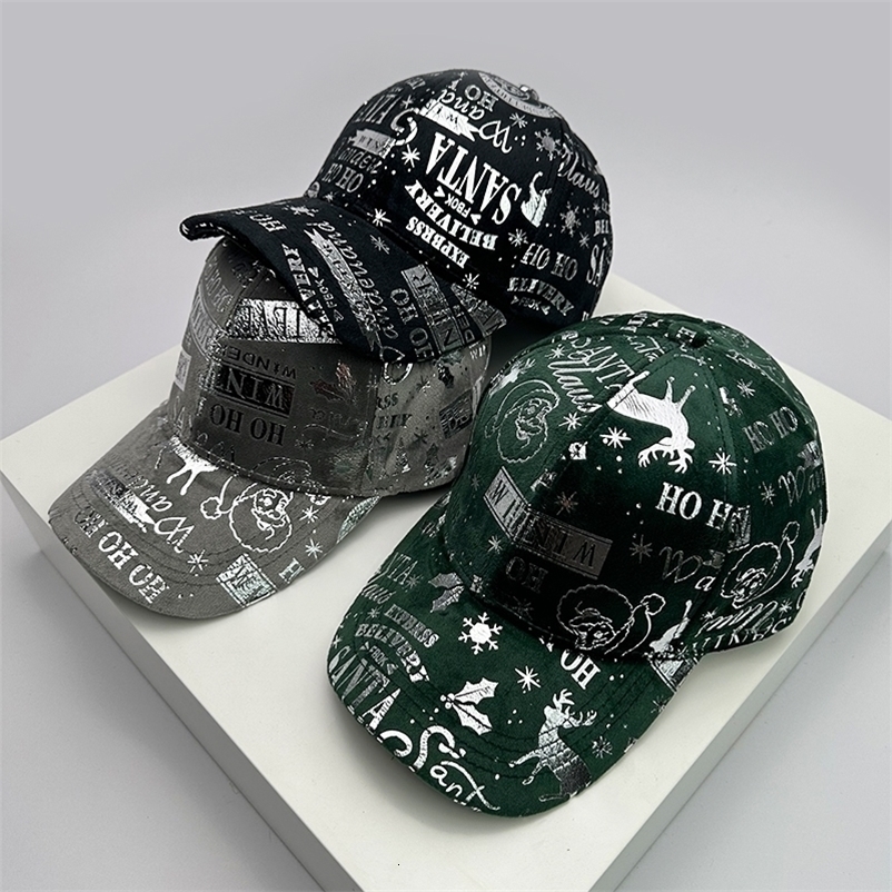 Ball Caps Trend Reflective Christmas Fashion Men Women Baseball Hats VELOUR LEATHER Comfortable Versatile Unisex Niche Autumn and Winter 231005bj