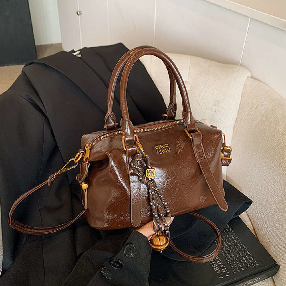 Korean Style Handbag Womens Winter Crossbody Boston Pillow Bag Trendy Shoulder Bag