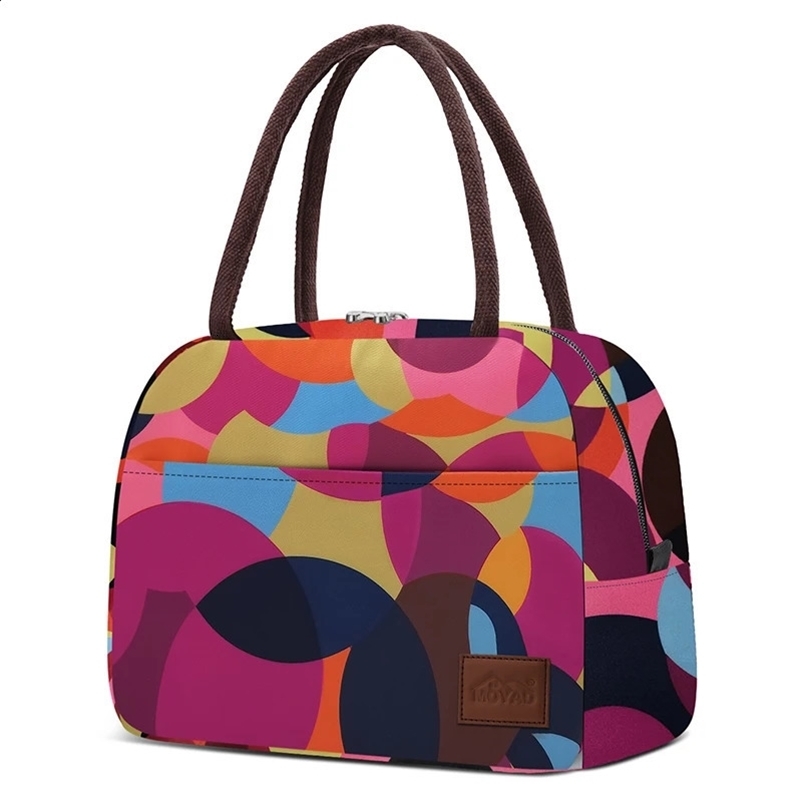 AOSBOS Fashion Portable Color Lunch Sac Isolation thermique Voyage Food Sac à main Prince Picnic Box Box Box 240809BJ
