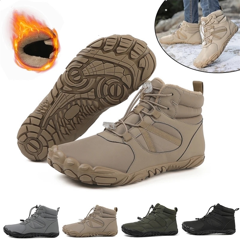 Men Women Waterproof Winter Boots Snow Barefoot Casual Shoes Outdoor Warm Work Shoes Ankle Shoes for Trekking Climbing Hiking 240912