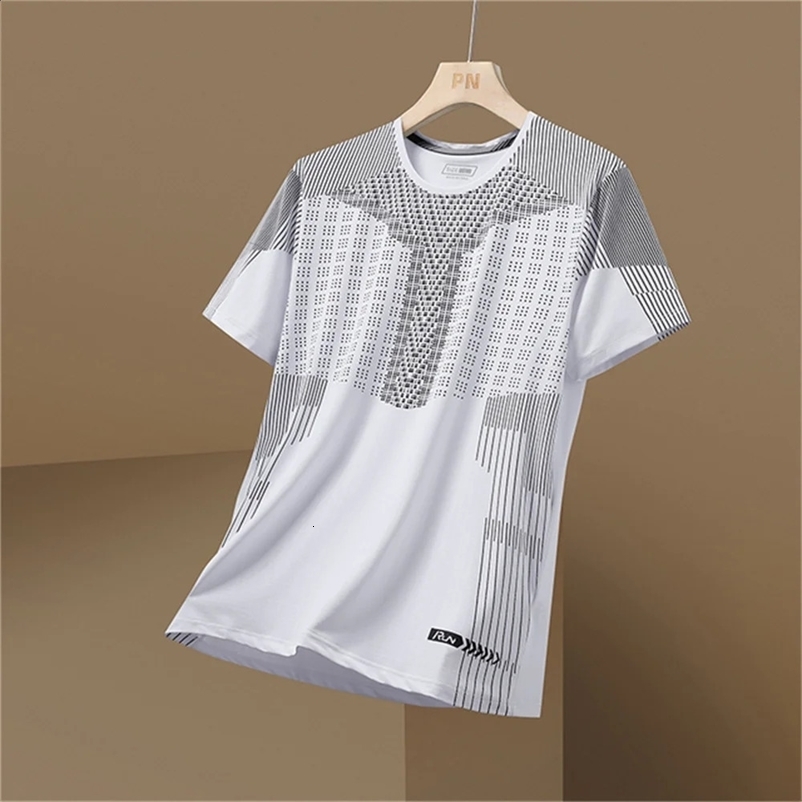 Mens T-shirt Badminton Sports Running T-shirt Thin Breathable Quick Drying Short Sleeve T-shirt Oversized Mens Clothing Top 250411