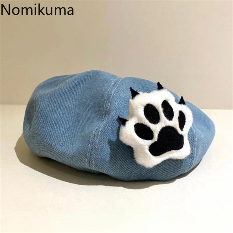 Berets Y2k Denim Berets Hat Vintage Casual Spring and Summer Shade Painter Cap Korean Blue Beret Women's Hats Gorras Para Hombres 7L963 231018
