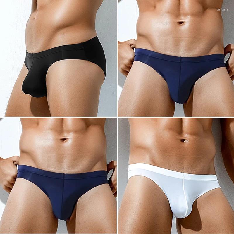 Underpants Modal Men's Underwear. Super - Thin Ice Silk Style For Summer. Alluring Breathable Briefs. Sexy Translucent