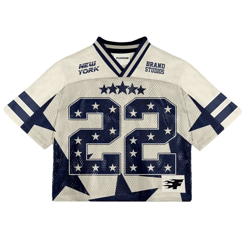 Retro American Harajuku Street Trend Hip-hop Baseball Sports Short-sleeved Mens Summer Loose Mesh T-shirt Printed Couple Tops 250222