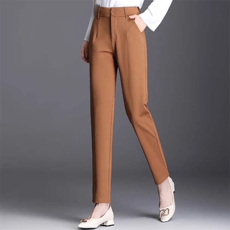 Fashion Casual Versatile Women Pant Solid Color Drop Feeling Womens Pencil Pants Autumn Office Lady Woman Trousers M-5XL 240812