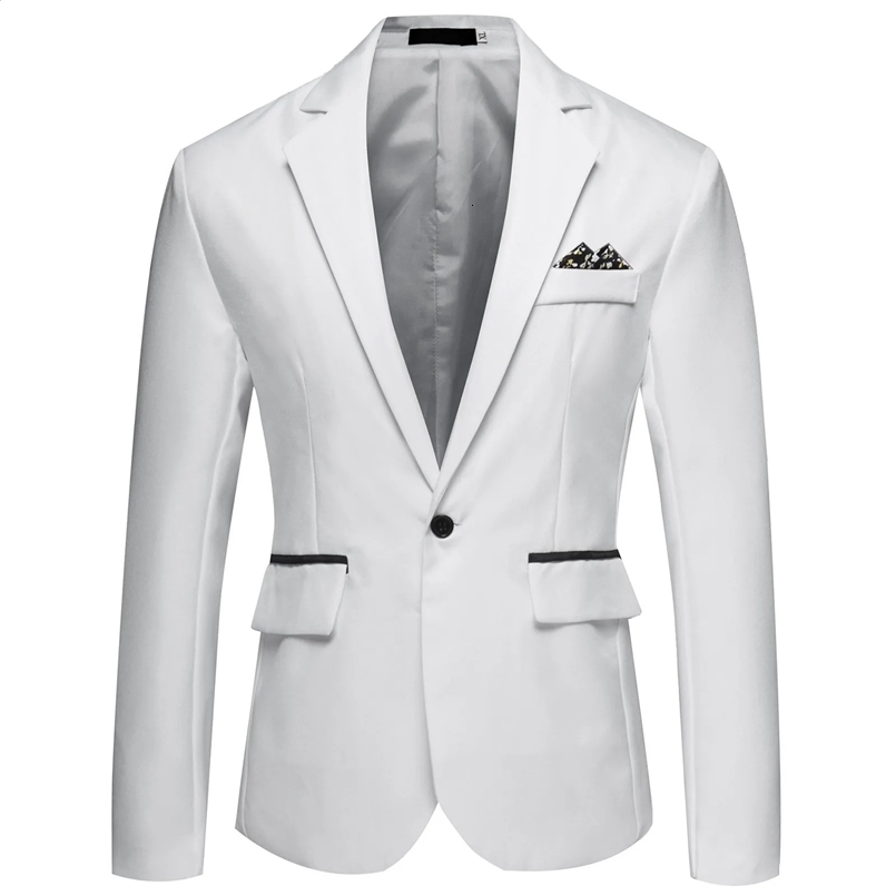 Mens Formal Office Blazer Jacket Suits Solid Fashion Wedding Dress Suit Jacket Coat Male Oversized Casual Blazer For Male 250122