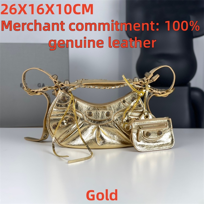 Luxury genuine leather half moon bag Designer bags tote Le Cagole Motorcycle Bag Womens mens crossbody Shoulder Bag fashion bag Top quality handbags