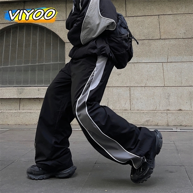 MenS Y2K Clothes Tracksuits Loose Wide Leg Cargo Jogging Track Pants Couple Korean Fashion Clothing Sweatpants Techwear Women 240820
