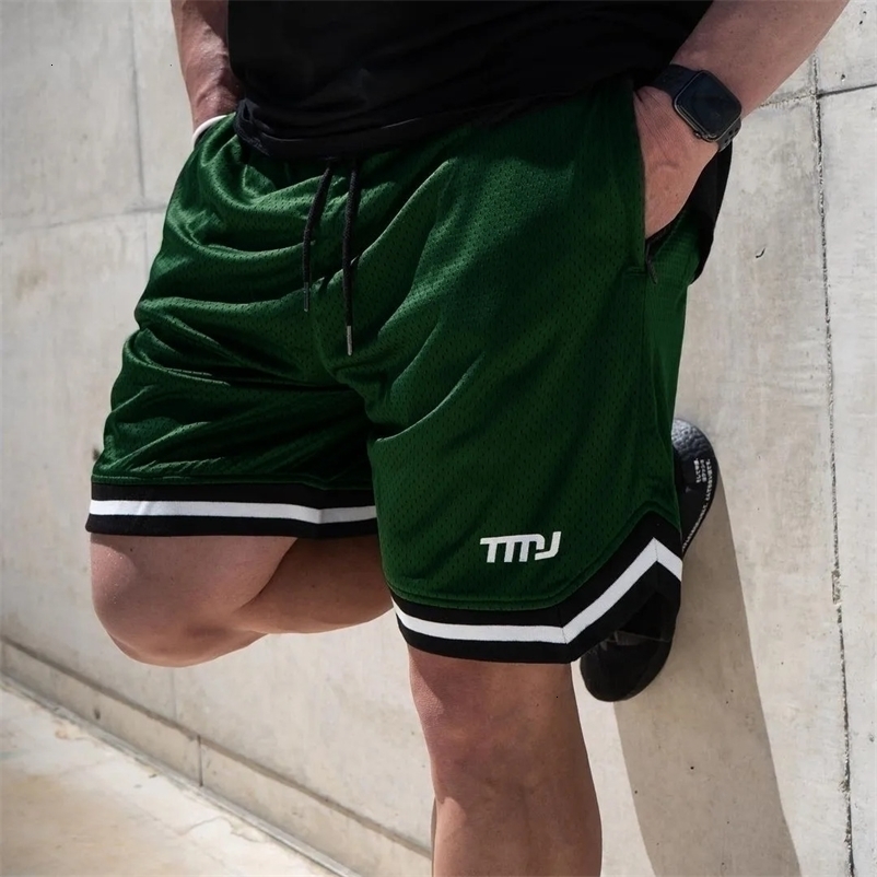 Pantaloncini da uomo in mesh traspirante Jogger Basket Shorts Cashing Shorts per uomo pantaloni corti 240430