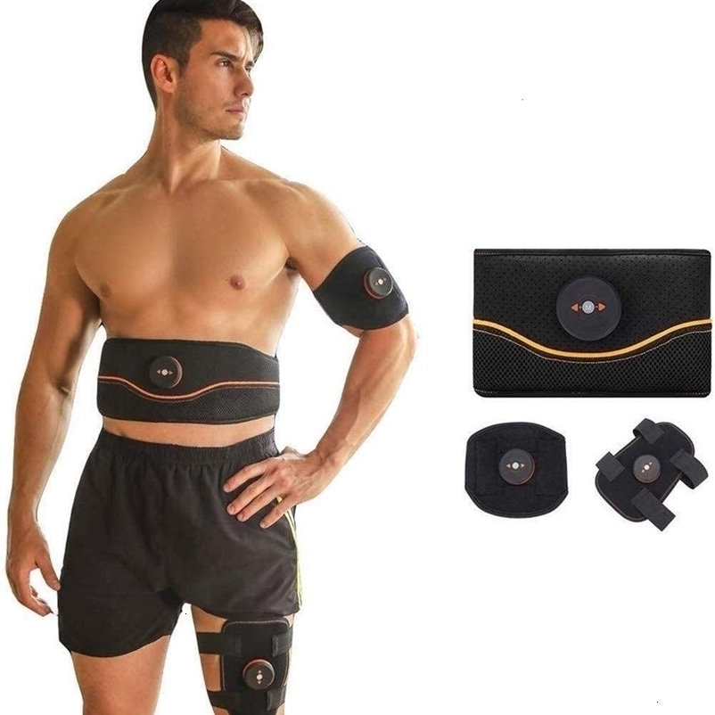 Core Abdominal Trainers Electric Vibration Slimming Belt Rechargeable EMS Waist Arm Tight Trimmer Weight Loss Fitness Exercise Abdominal Abs Toning